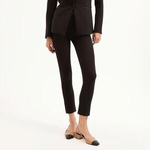 The Fold Black Scuba High Waist Pant Size 10 Slim Stretch Work Travel No Wrinkle